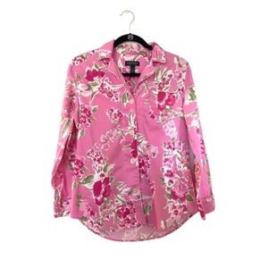 Lauren Ralph Lauren Pink Floral Button-Down Shirt